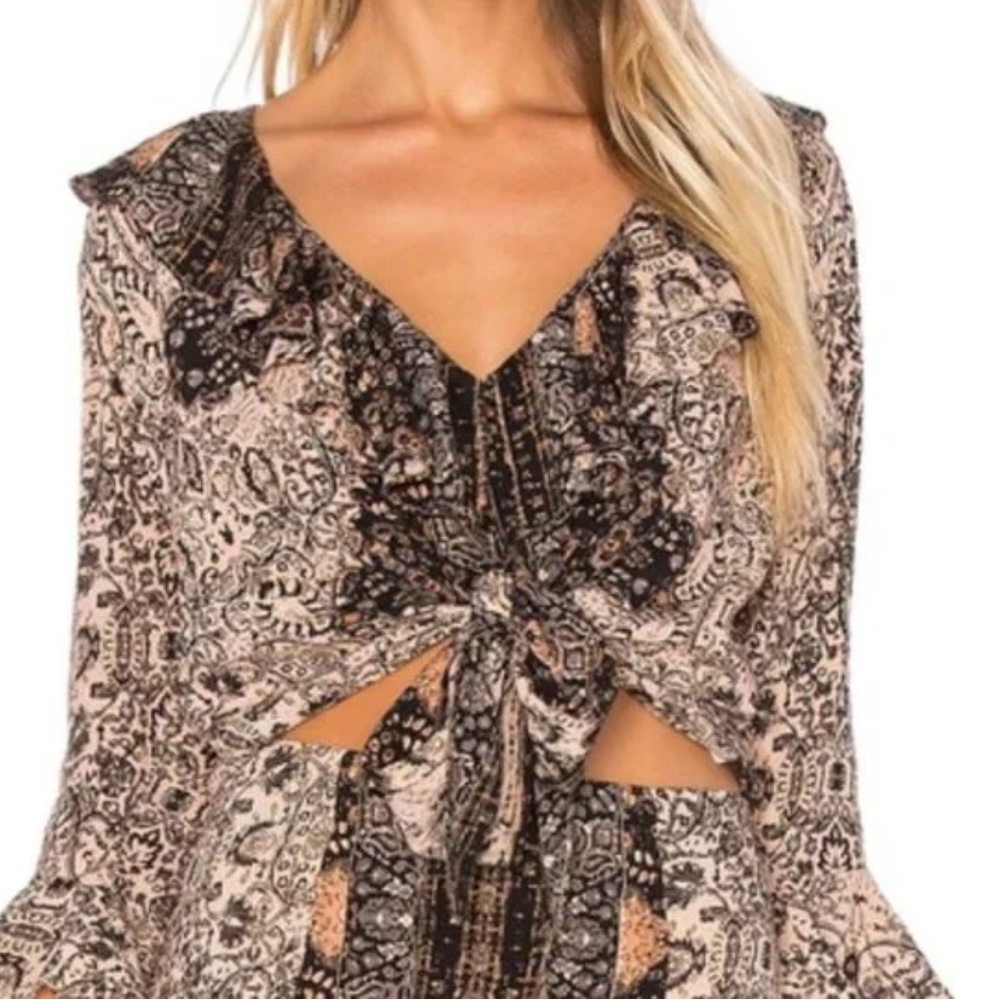 Cleobella Ruffle Tie Top in Sz M